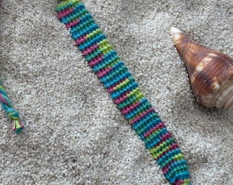 Tie Dye Friendship Bracelet: Handwoven Boho Cotton Jewelry