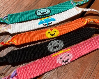 Adventure Time Character Bracelet: Hand Woven Cotton Friendship Bracelet