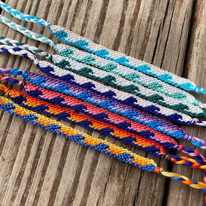 Handwoven Wave Friendship Bracelet – VSCO Aesthetic, Beach Jewelry