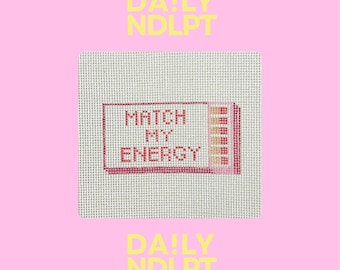 Matchbox Needlepoint Canvas, Needlepoint Canvas, Pink Needlepoint, Needlepoint Kit, Needlepoint Design, Small Needlepoint Canvas