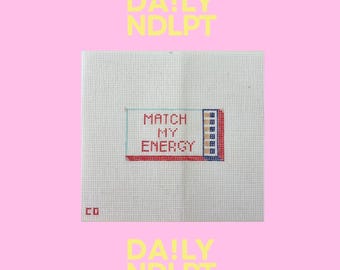 Matchbox Needlepoint Canvas, Needlepoint Canvas, Pink Needlepoint, Needlepoint Kit, Needlepoint Design, Small Needlepoint Canvas