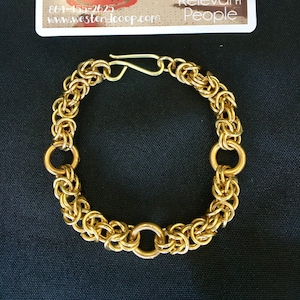 Solid Brass Byzantine Bracelet