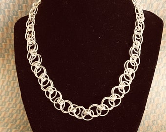 Sterling parallel necklace