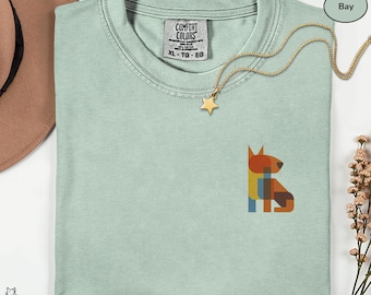 Geometric Bull Terrier Shirt, Comfort Colors 1717, Minimalist Dog Graphic Tee, Mid Century Modern Style Tshirt, Bull Terrier Lover Gift