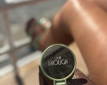 Miroir compact Affirmation personnalisé - Cadeau d'entretien personnalisé avec citation positive pour femme