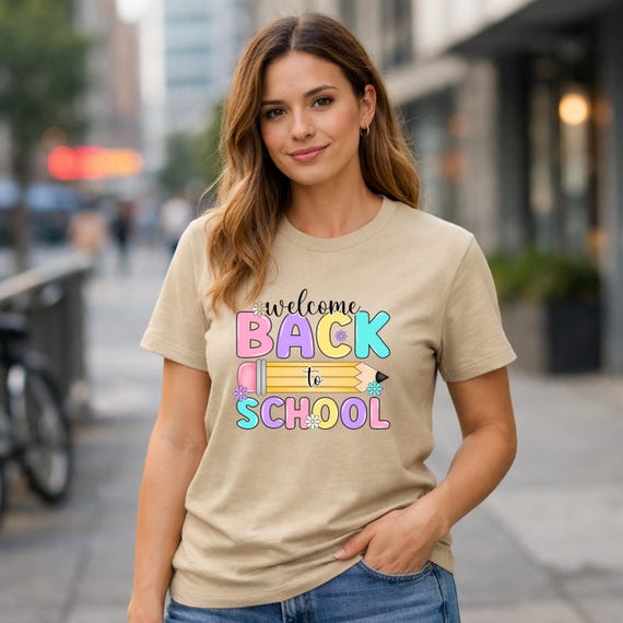 Colorful Welcome Back to School Shirt | Cute Retro Teacher Tee | Elementary School Outfit | Teacher Appreciation Gift | Pastel Classroom Tee
