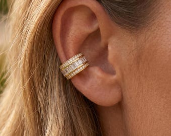 Dainty Ear Cuff No Piercing gold filled pave cz cuffs earrings set everyday earring stack