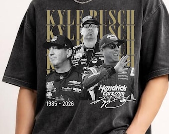 Kyle Busch T-Shirt, Rip Rowdy T-Shirt, Tribut Kyle Racing Fan Unisex T-Shirt, In Memory Motorsport Grafik-T-Shirt