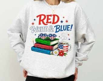Officially Licensed Red White&Blue Sweatshirt, Navessa Allen Series Shirt, Lights Out, Caught Up, Game On, Gifr For Dark Romance Readers