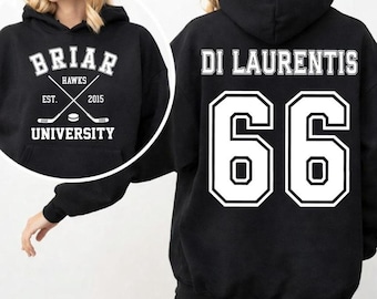 Briar University Di Laurentis 66 Hoodie, Off-Campus Crewneck, Hockey Romance Shirt, Briar U Sweatshirt, Campus Hockey