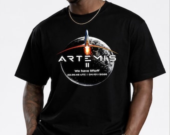 Color Comfort Artemis II Rocket Launch Shirt, Artemis 2 Journey Around the Moon Tee, Space Exploration Shirt, Moon Mission Fan Gift