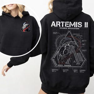 Sudadera con capucha del lanzamiento del SLS Artemis II de la NASA, camiseta de la misión espacial a la Luna, camiseta del lanzamiento del cohete Artemis II 2026, camiseta de la futura misión a la Luna