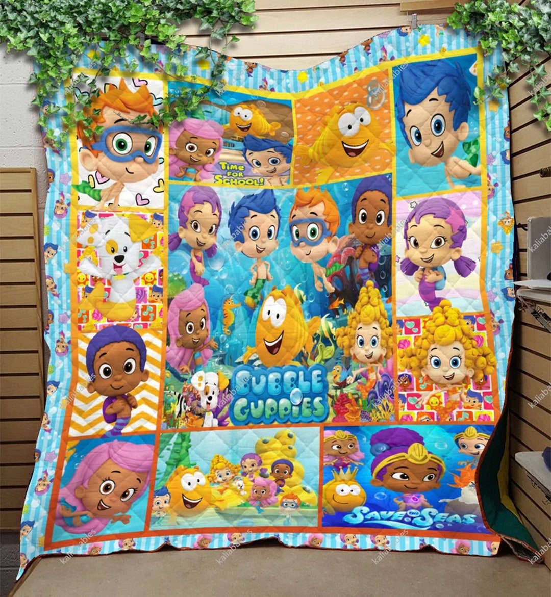 Personalized Bubble Guppies Quilt Blanket Bubble Guppies Kids Etsy