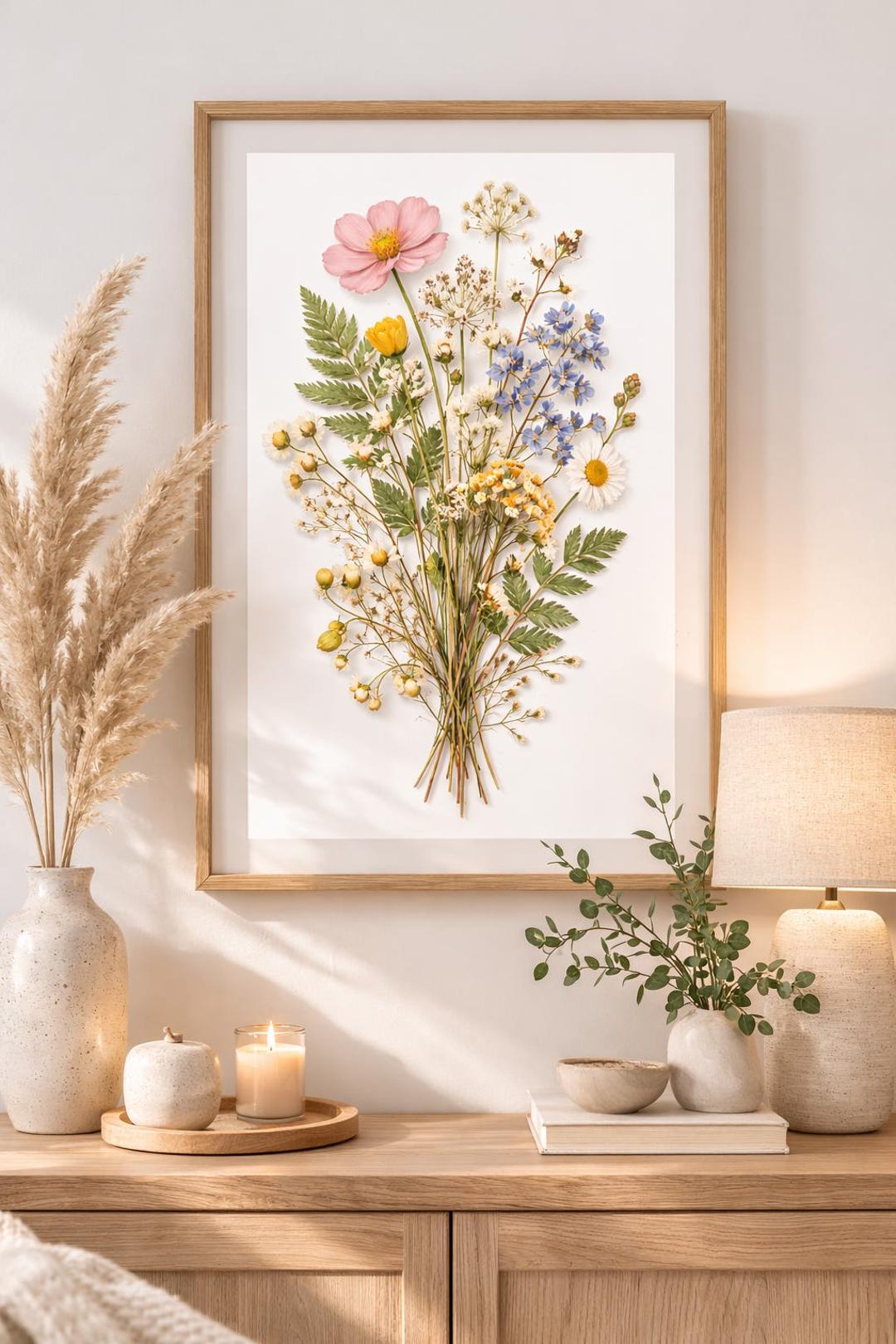 Botanical Flower Print: Vintage Wildflower Bouquet Wall Art Poster - Etsy