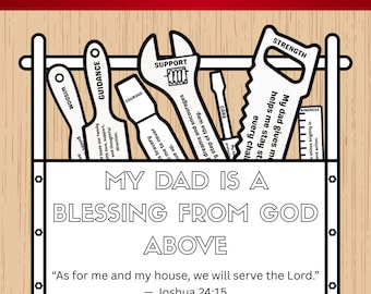 Father’s Day Printable Craft for Kids | DIY Gift for Dad | Preschool Activity | Instant Download
