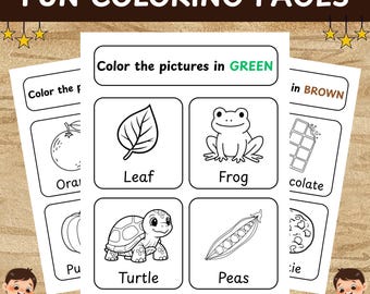 Kids Coloring Activity Sheets | Preschool Learning Printable | Toddler Worksheets Fun