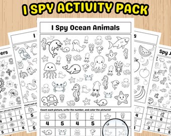 I Spy Hidden Pictures Activity | Find and Count Game for Kids | Preschool Printable