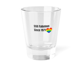 Retro Rainbow Pride Shot Glass | Gen-X LGBTQ Party Favor