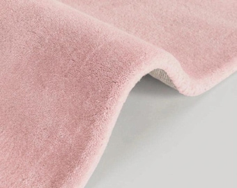 Hand Tufted Wool Area Rug | Soft Blush pink Modern Carpet for Living Room