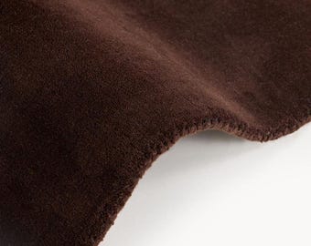 Hand Tufted Wool Area Rug | Luxurious Dark Brown Modern Carpet For Living Room