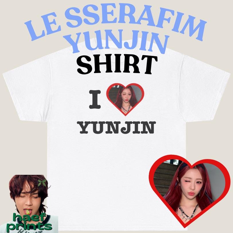 Yunjin Le Sserafim Shirt - Etsy