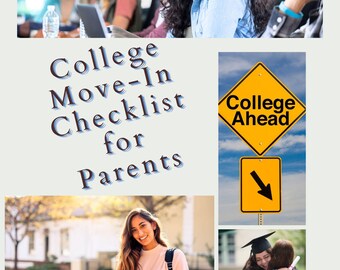 College Move-In Checklist for Parents | Dorm Prep Planner | Printable PDF