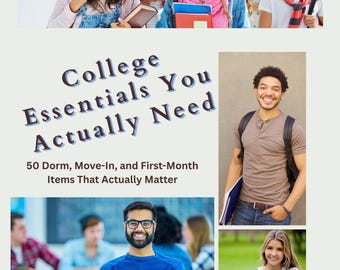 College Essentials List | 50 Dorm, Move-In, First Month Items (Printable PDF)