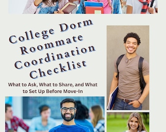 College Dorm Roommate Checklist | Coordination, Packing, Sharing Guide (Printable PDF)