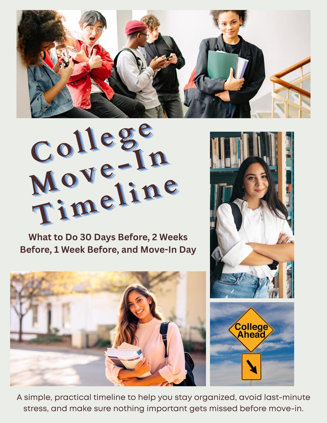 College Moving Timeline College Move-in Timeline Checklist | Dorm Planner (digital Download) - Etsy