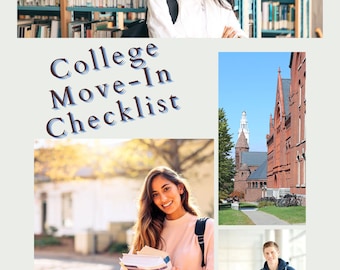 College Move-In Checklist | Dorm Packing Planner | Printable PDF