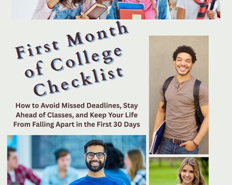 First Month College Checklist | Assignment Tracker, Weekly System (Printable PDF)
