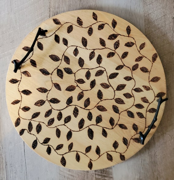 Woodburn Vines Serving Tray with Tree Branch Handles