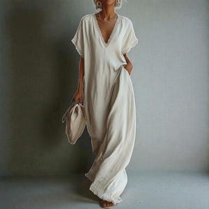 chinese dress ladies Trendy, Chic Women's Clothing Boutique One & Only Baskets in Bellagio Maxi Dress, Cream, female, XS, Cotton Polyester Blend Lane 201