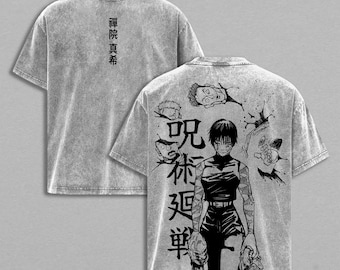 Vintage Jujutsu Kaisen Washed T-Shirt, SweatShirt, Hoodie Heavy Cotton Oversized Print T-Shirt, Japanese Manga Shirt, Gift for Fans Anime