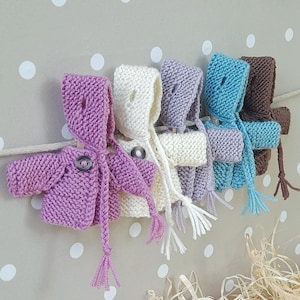 Hand-Knit Merino Wool Jacket and Pixie Hat Set for Maileg Mice