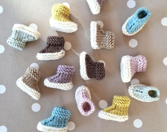 Hand Knitted Booties for Maileg Mouse Mother/Father, Big sister/Brother, Miniature Doll Booties
