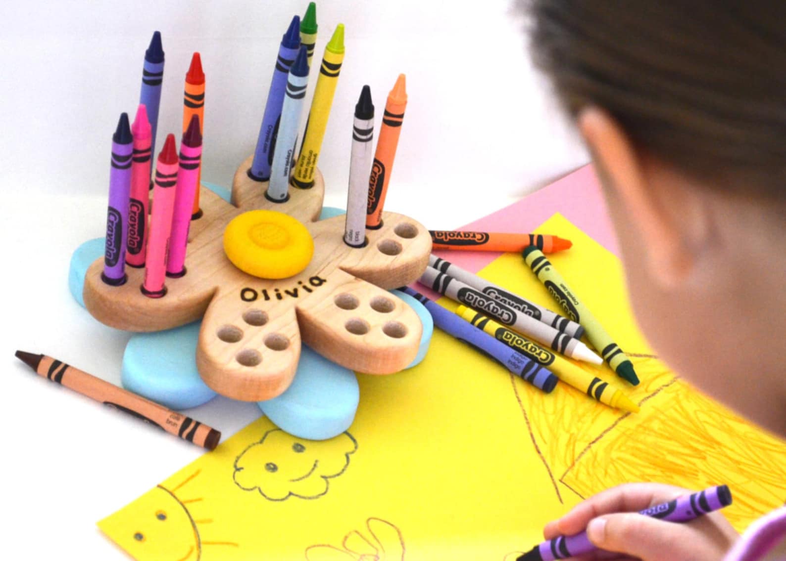 Crayon Holder Personalized Back to School Gift Daisy Etsy