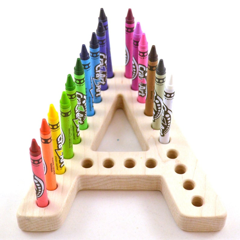 Personalized Letter Crayon Holder Etsy