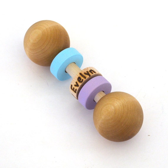 personalized baby rattle