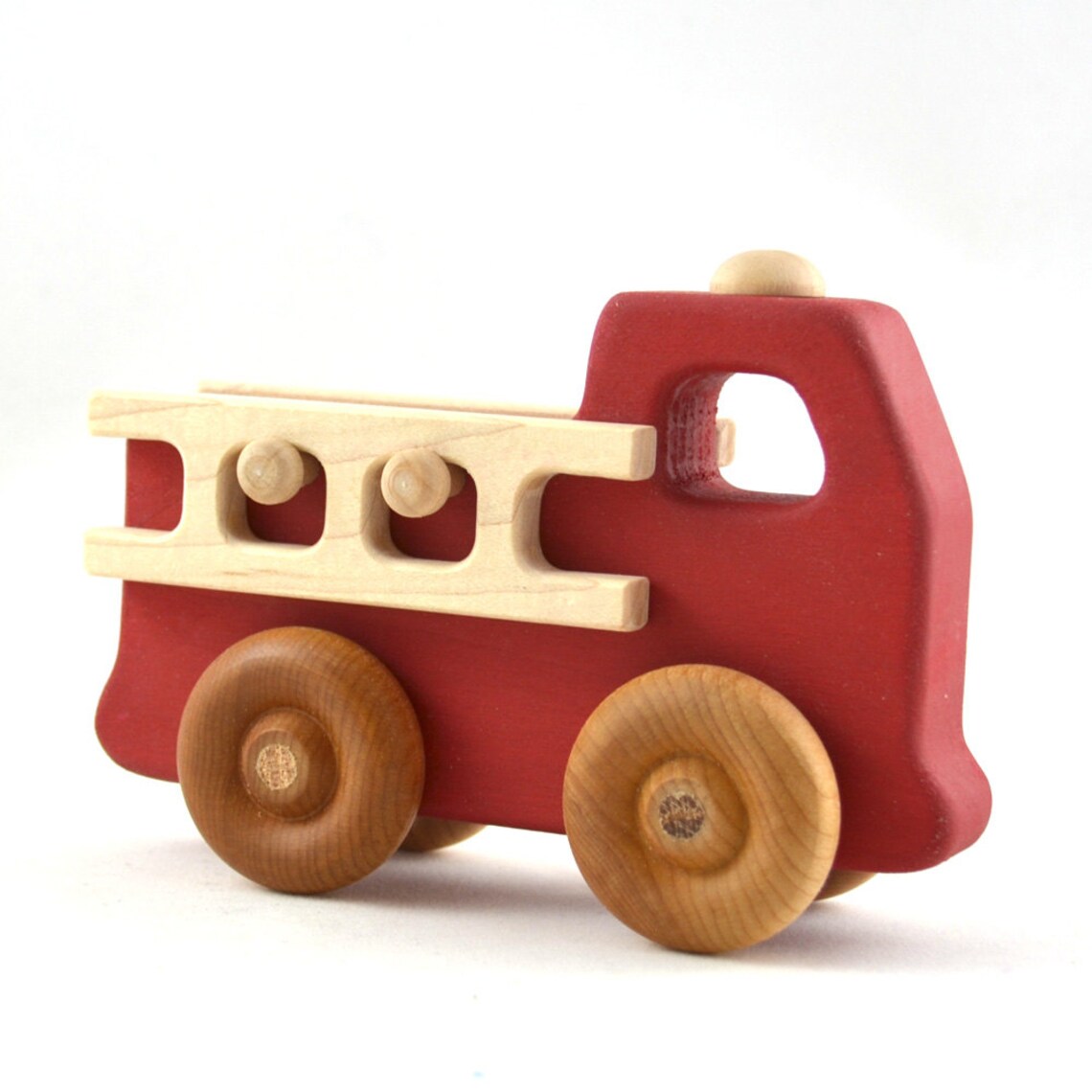 Firetruck Toy Personalized Wooden Toy Fire Engine Waldorf - Etsy