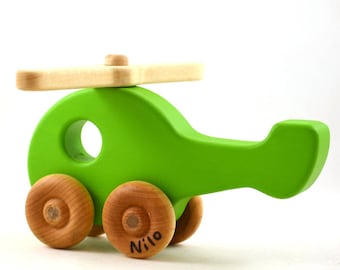 Personalized Helicopter Toy - Wooden Toy - Choose Any Color - Etsy Kids - Christmas Gift