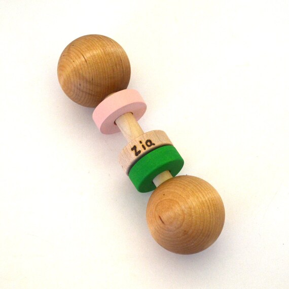 personalized baby rattle