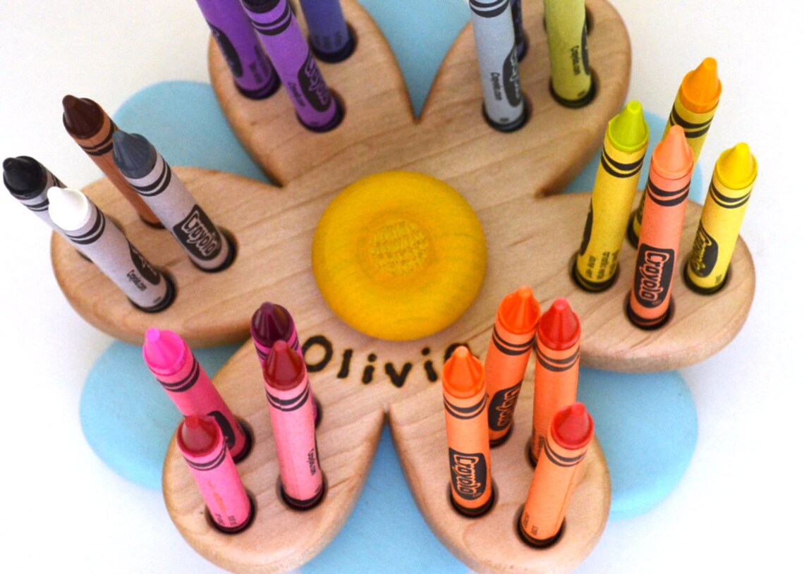 Crayon Holder Personalized Back to School Gift Daisy Etsy