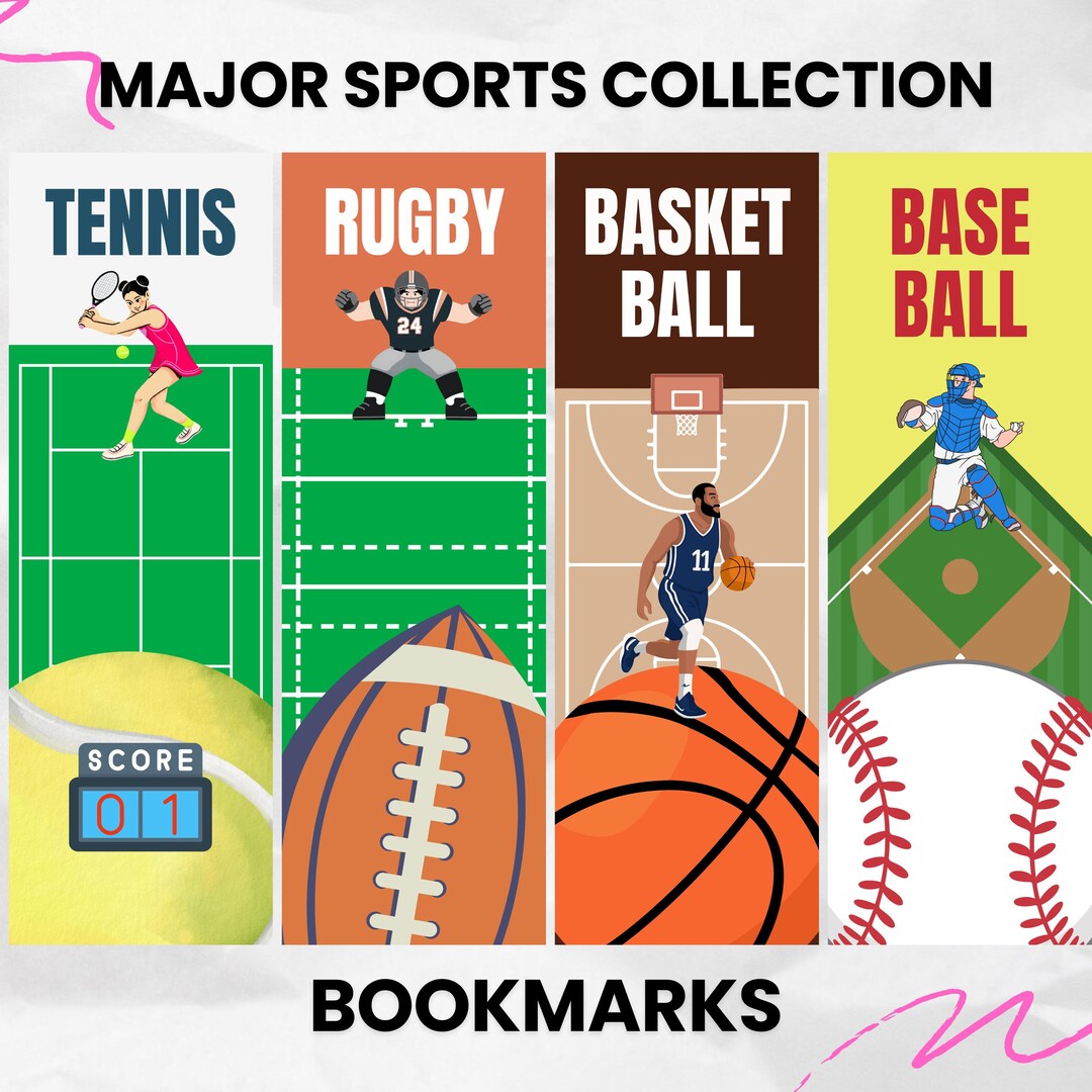 Major Sports Collection Bookmarks - Etsy