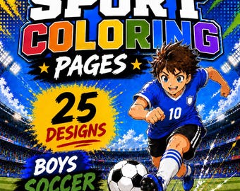 Desenhos para colorir de esportes, desenhos para colorir de futebol para meninos, livro de colorir de futebol para meninos, livro de colorir de futebol americano, 25 páginas em PDF