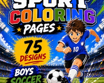 Desenhos para colorir de esportes, desenhos para colorir de futebol para meninos, livro de colorir de futebol para meninos, livro de colorir de futebol americano, 75 páginas em PDF
