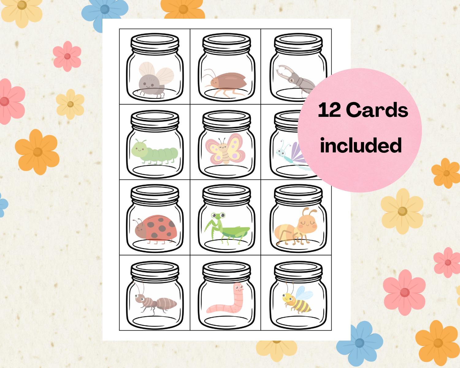 Magical Hidden Insect Reveal Printable Game, Flashlight Game Fun Kids ...