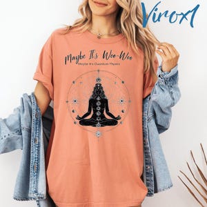 PNG de meditación: Humor sobre física cuántica Woo-Woo, imágenes prediseñadas de energía espiritual (descarga digital)