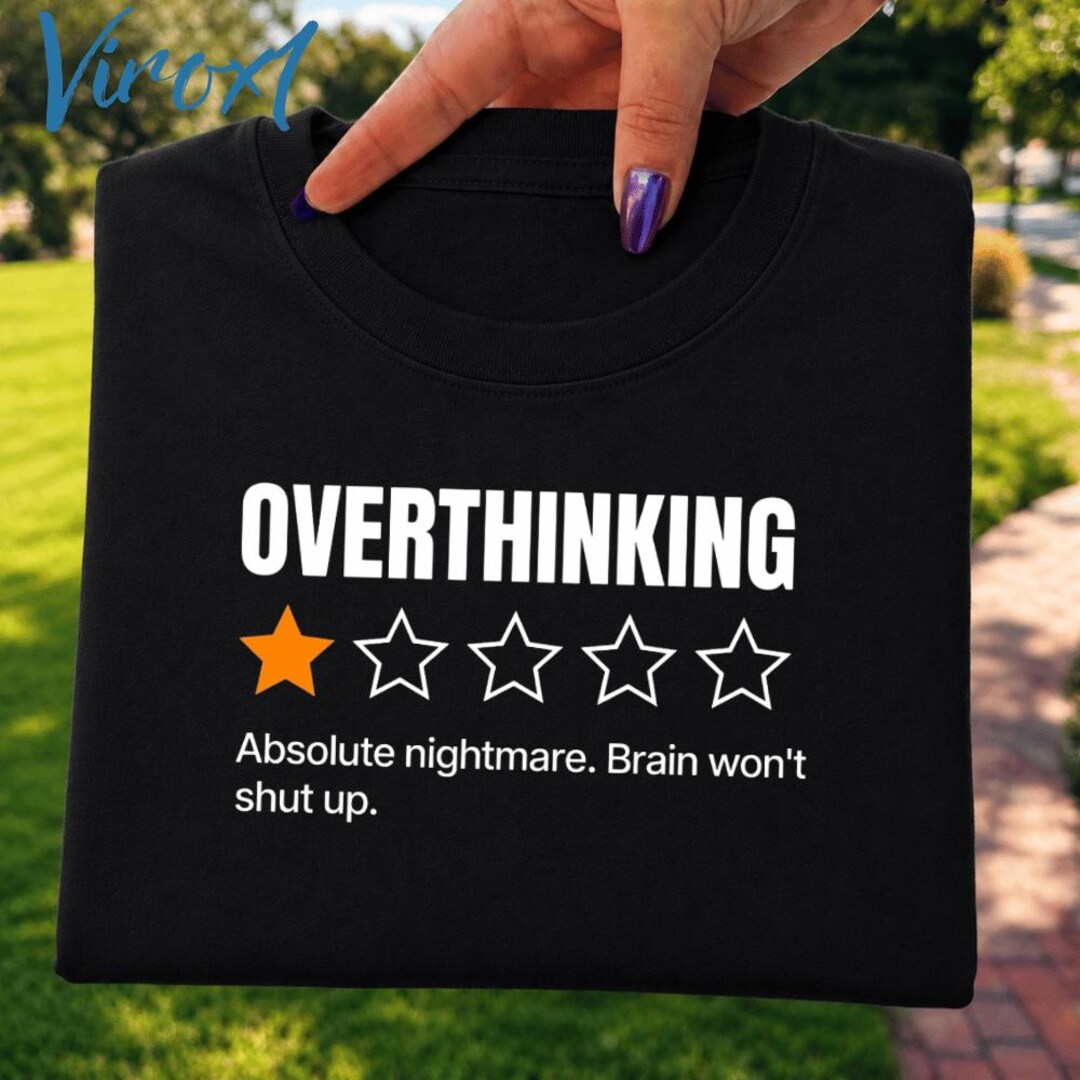 Overthinking One Star Nightmare Brain Won't Shut PNG (digital Download ...