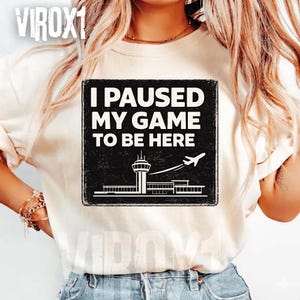 I Paused My Game ATC PNG – Aviation Gamer Humor Quote (Digital Download)